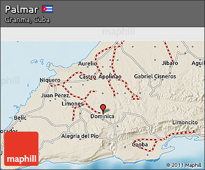 Shaded Relief 3D Map of Palmar