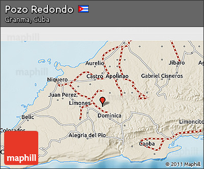 Shaded Relief 3D Map of Pozo Redondo