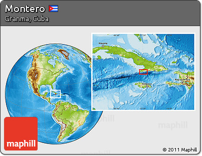 Physical Location Map of Montero