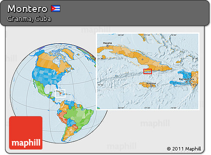 Political Location Map of Montero