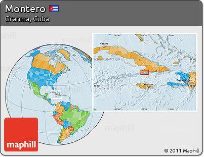Political Location Map of Montero