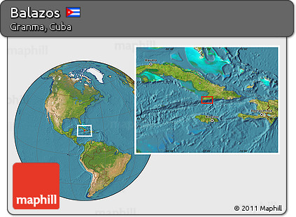 Satellite Location Map of Balazos