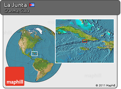 Satellite Location Map of La Junta