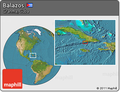 Satellite Location Map of Balazos