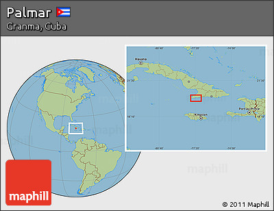 Savanna Style Location Map of Palmar