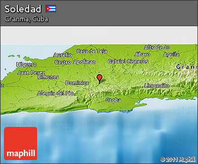 Physical Panoramic Map of Soledad