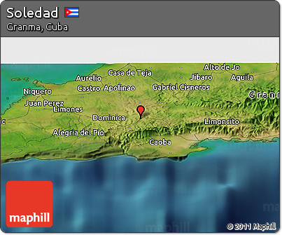 Satellite Panoramic Map of Soledad