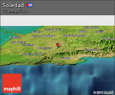 Satellite Panoramic Map of Soledad