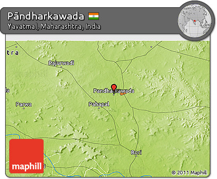 Physical 3D Map of Pāndharkawada