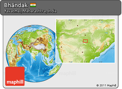 Physical Location Map of Bhāndak