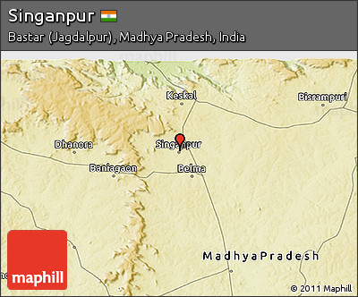Physical 3D Map of Singanpur