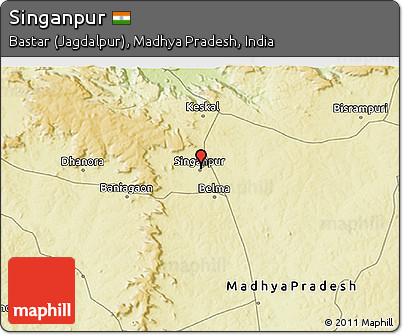 Physical 3D Map of Singanpur
