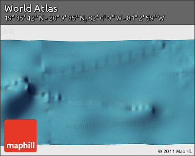 Satellite 3D Map of the Area around 19° 52' 38" N, 81° 31' 30" W