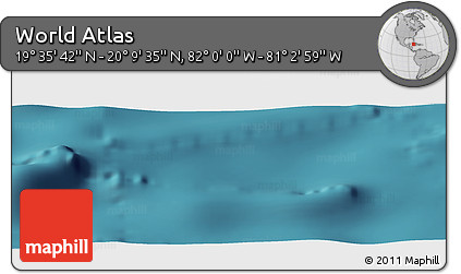Satellite Panoramic Map of the Area around 19° 52' 38" N, 81° 31' 30" W