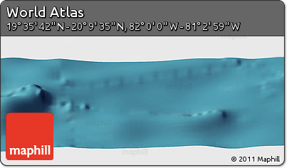 Satellite Panoramic Map of the Area around 19° 52' 38" N, 81° 31' 30" W