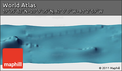 Satellite Panoramic Map of the Area around 19° 52' 38" N, 81° 31' 30" W