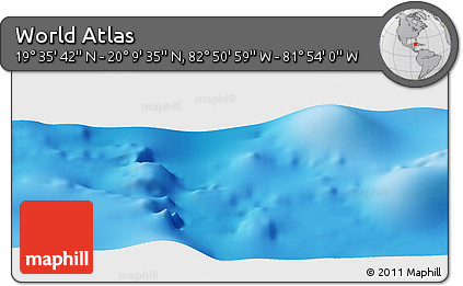Physical Panoramic Map of the Area around 19° 52' 38" N, 82° 22' 30" W