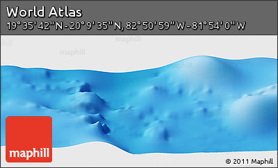 Physical Panoramic Map of the Area around 19° 52' 38" N, 82° 22' 30" W