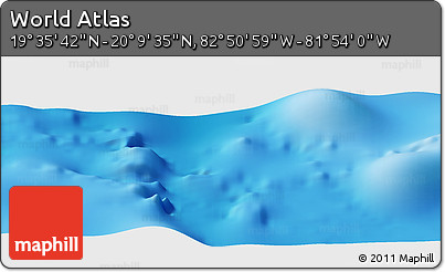 Physical Panoramic Map of the Area around 19° 52' 38" N, 82° 22' 30" W
