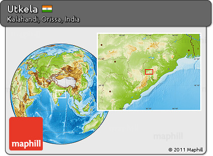 Physical Location Map of Utkela