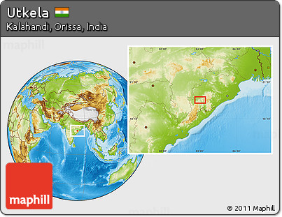 Physical Location Map of Utkela