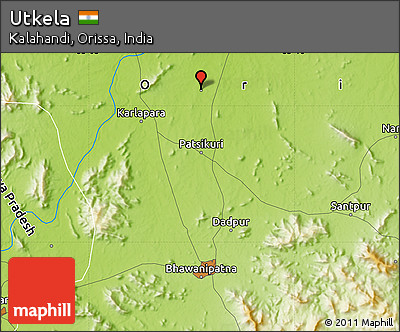 Physical Map of Utkela