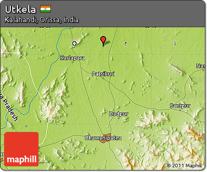Physical Map of Utkela