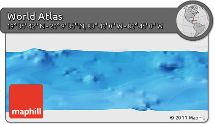 Political Panoramic Map of the Area around 19° 52' 38" N, 83° 13' 29" W