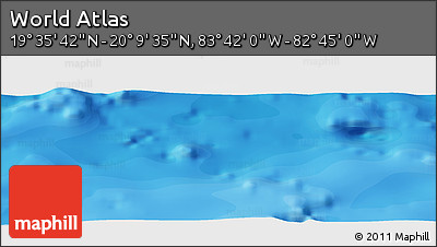 Political Panoramic Map of the Area around 19° 52' 38" N, 83° 13' 29" W
