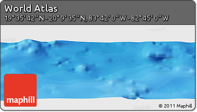 Political Panoramic Map of the Area around 19° 52' 38" N, 83° 13' 29" W