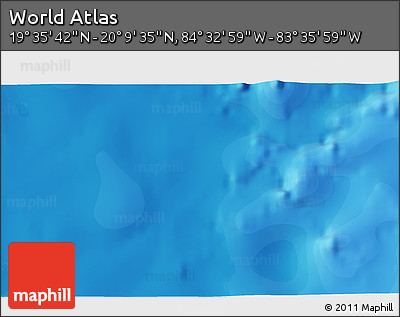 Political 3D Map of the Area around 19° 52' 38" N, 84° 4' 29" W