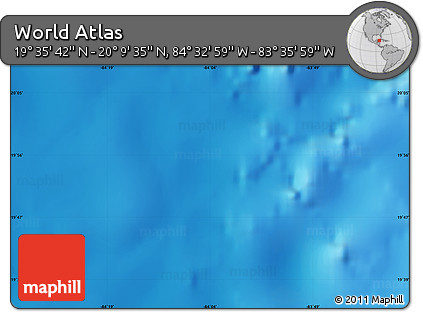 Physical Map of the Area around 19° 52' 38" N, 84° 4' 29" W