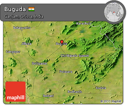 Satellite 3D Map of Buguda