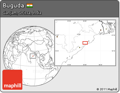 Blank Location Map of Buguda