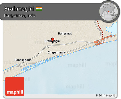 Shaded Relief 3D Map of Brahmagiri
