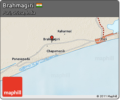 Shaded Relief 3D Map of Brahmagiri