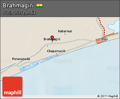 Shaded Relief 3D Map of Brahmagiri