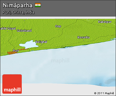Physical Panoramic Map of Nimāparha