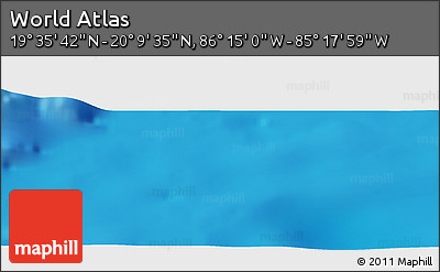 Physical Panoramic Map of the Area around 19° 52' 38" N, 85° 46' 30" W