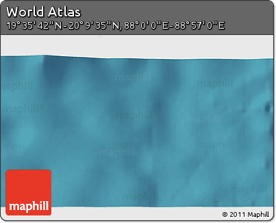 Satellite 3D Map of the Area around 19° 52' 38" N, 88° 28' 29" E