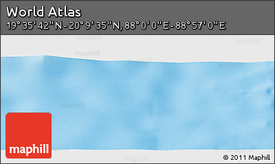 Physical Panoramic Map of the Area around 19° 52' 38" N, 88° 28' 29" E