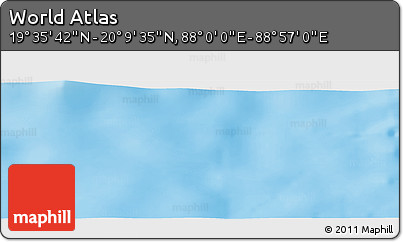 Physical Panoramic Map of the Area around 19° 52' 38" N, 88° 28' 29" E