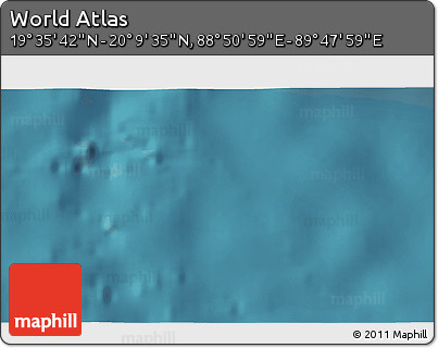 Satellite 3D Map of the Area around 19° 52' 38" N, 89° 19' 29" E