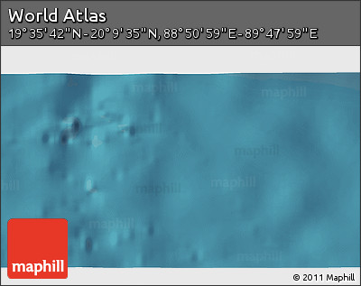 Satellite 3D Map of the Area around 19° 52' 38" N, 89° 19' 29" E