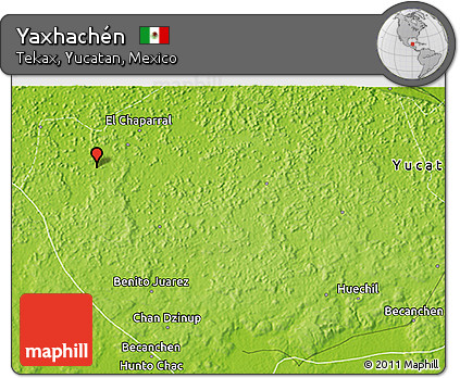 Physical 3D Map of Yaxhachén