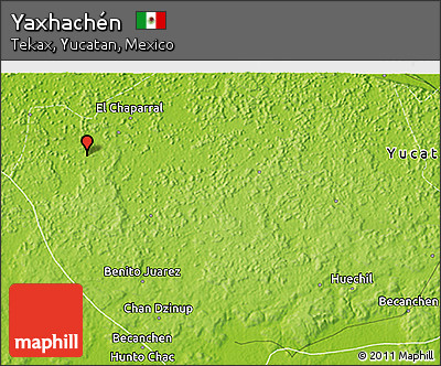 Physical 3D Map of Yaxhachén