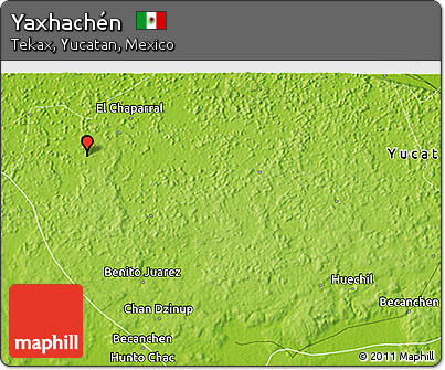 Physical 3D Map of Yaxhachén
