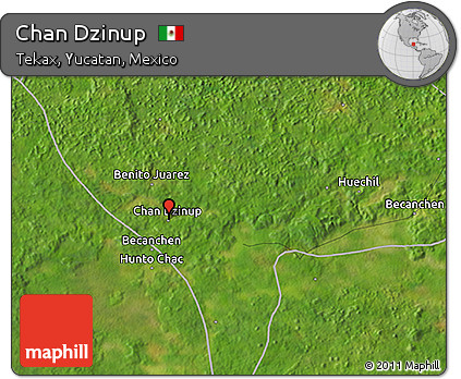 Satellite 3D Map of Chan Dzinup