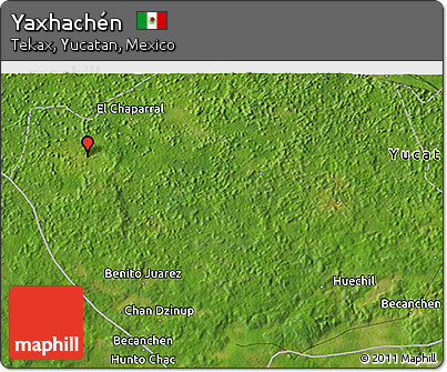 Satellite 3D Map of Yaxhachén