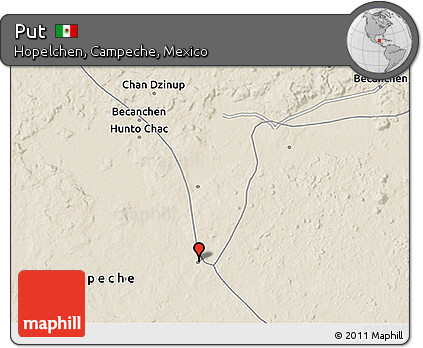 Shaded Relief 3D Map of Put